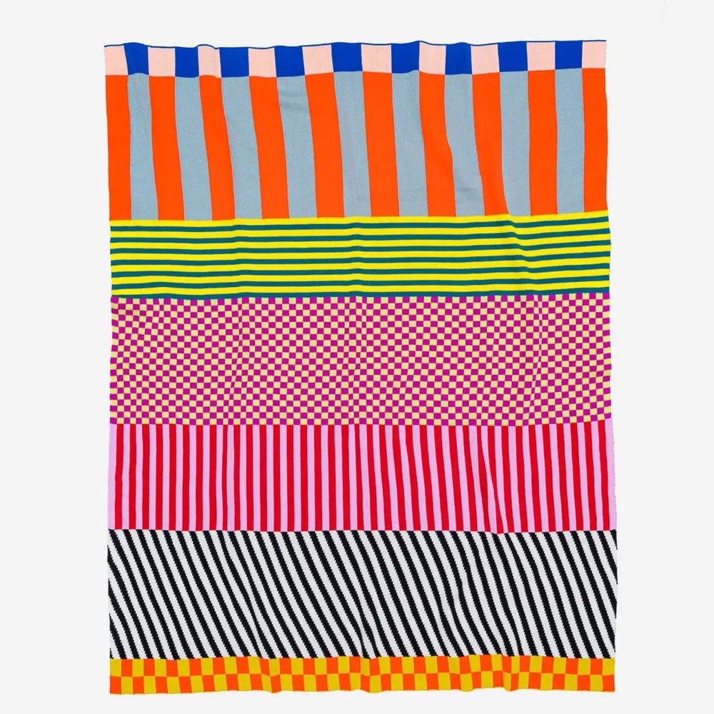 Verloop. Knit Throw. Multi Stripe.